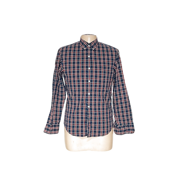 J. Crew Blue Cotton Button-Down Shirt - Picture 1 of 4